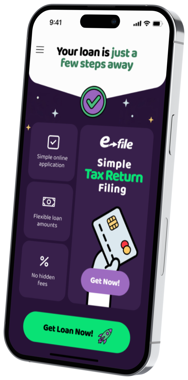 App screen: loan steps